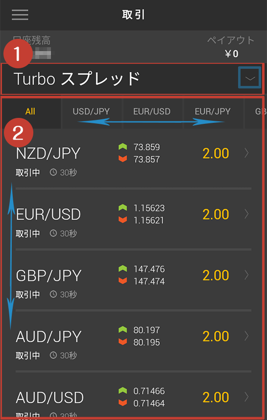 ハイローオーストラリア スマホ取引